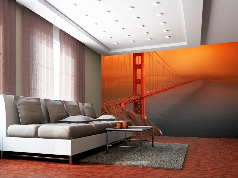 Most Golden Gate na fototapecie w salonie